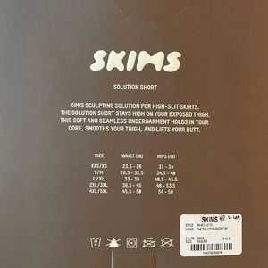 Skims solution short #1 (left leg exposed)